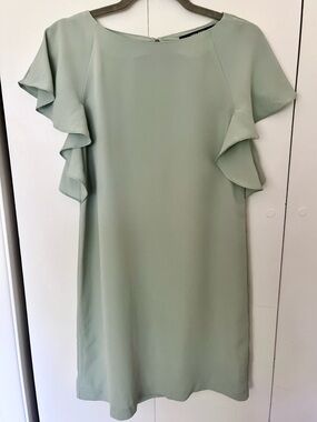 Zara Flutter-Sleeve Mini Dress Size S